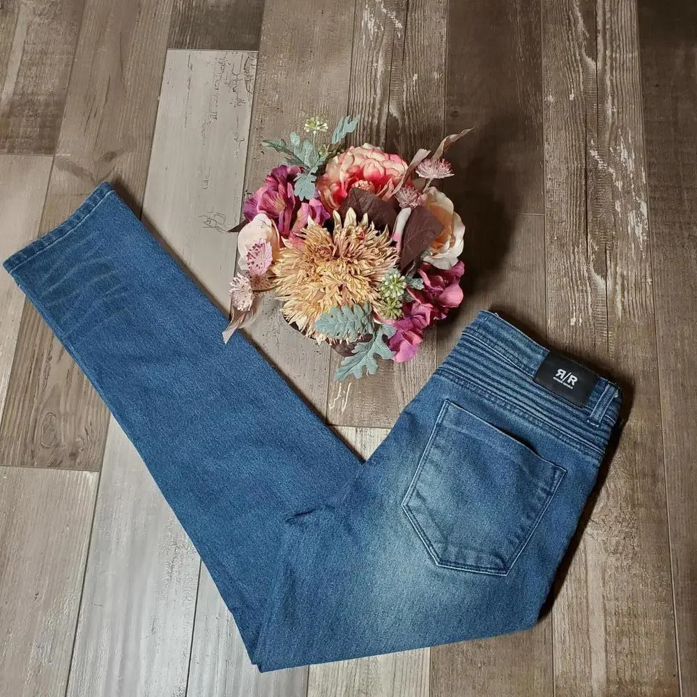 Refinery Republic Blue Denim Straight Leg Girls Jeans Size 18 NWOT